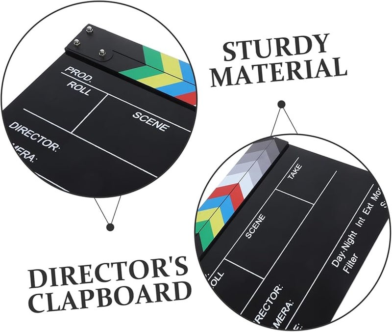 Acrylic Film Directors Clapboard Lightweight Portable Photography Studio Accessory - Image 3